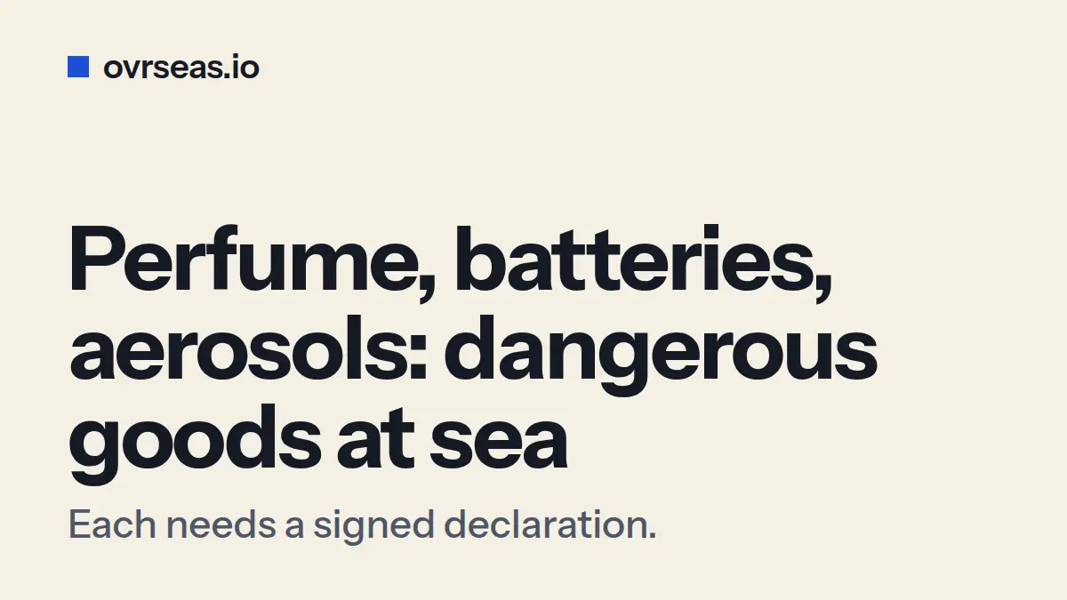 Dangerous Goods Declaration: IMDG Code Compliance Guide