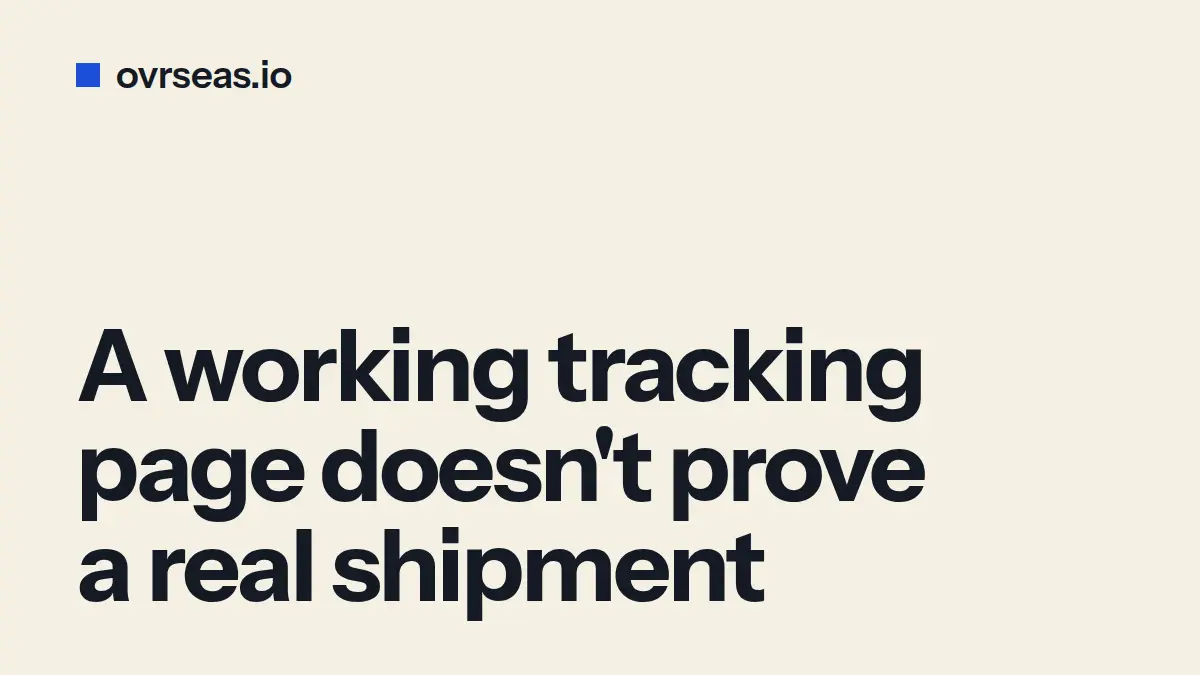 Fake Freight Forwarder Scams: Why Working Tracking Doesn't Mean Real Shipment